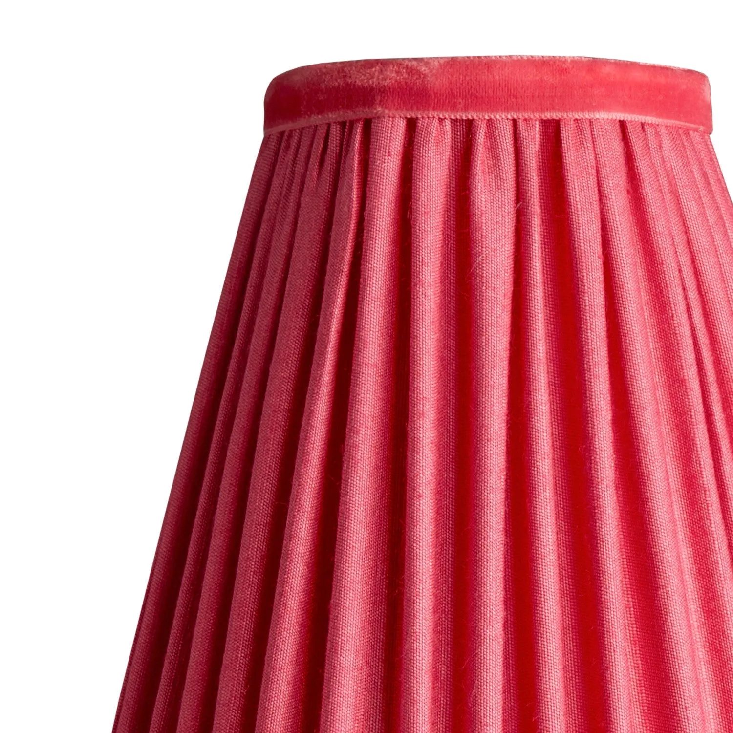 14cm wizard hat shade with candle clip in ruby silk with velvet tape