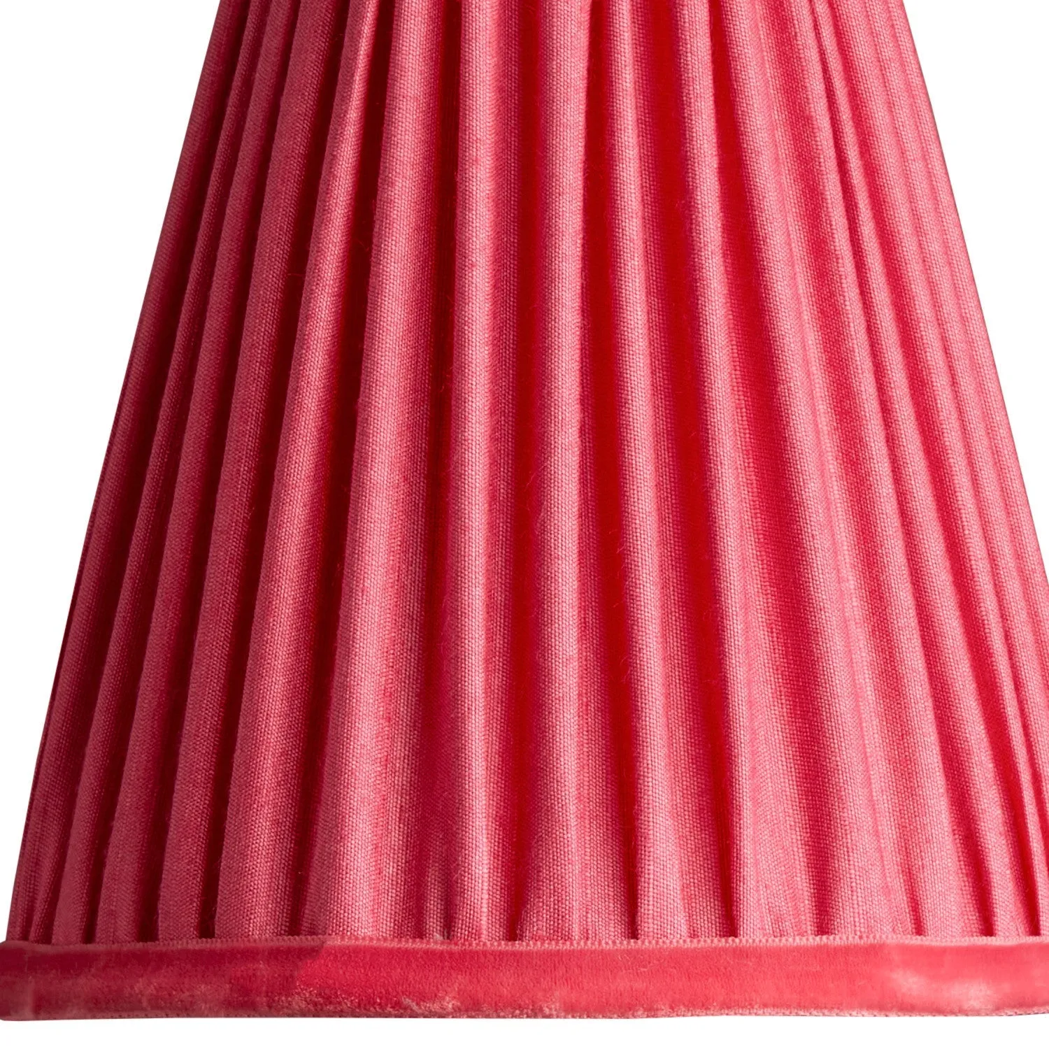 14cm wizard hat shade with candle clip in ruby silk with velvet tape