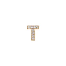 14k Skinny T Charm ( Yellow)
