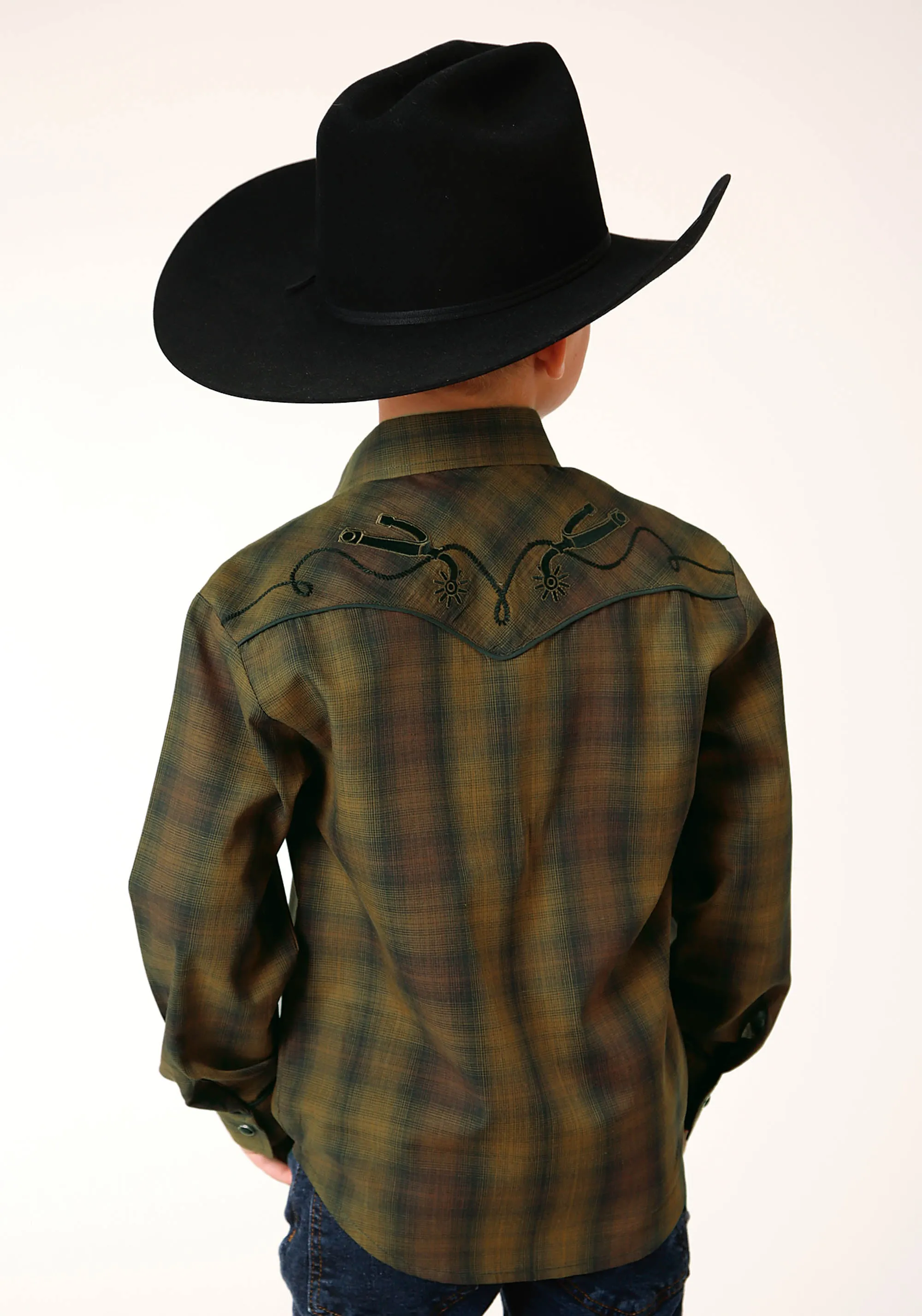 1717 BLACK/GOLD PLAID