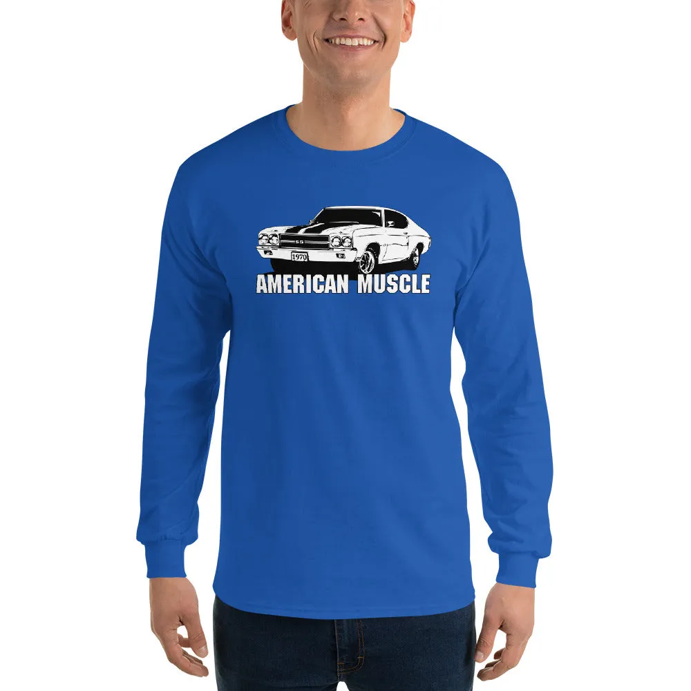 1970 Chevelle Car Long Sleeve T-Shirt - American Muscle Car Shirt