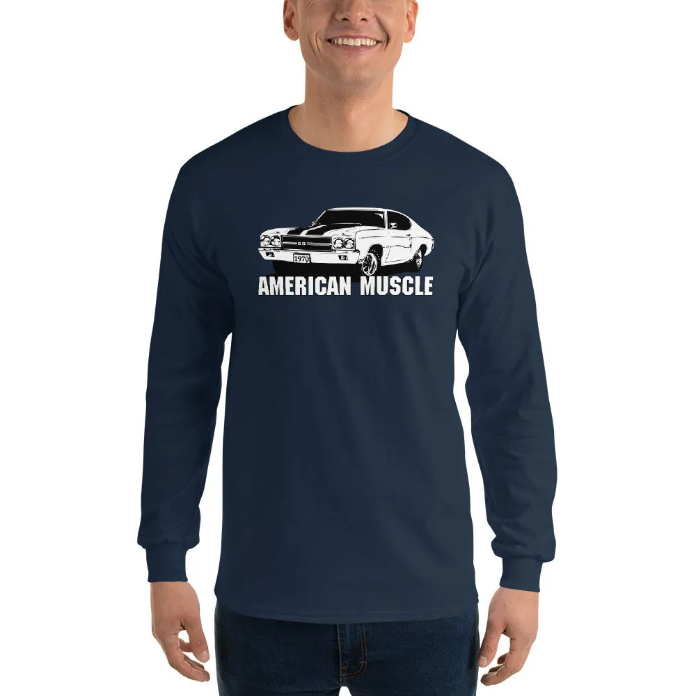 1970 Chevelle Car Long Sleeve T-Shirt - American Muscle Car Shirt