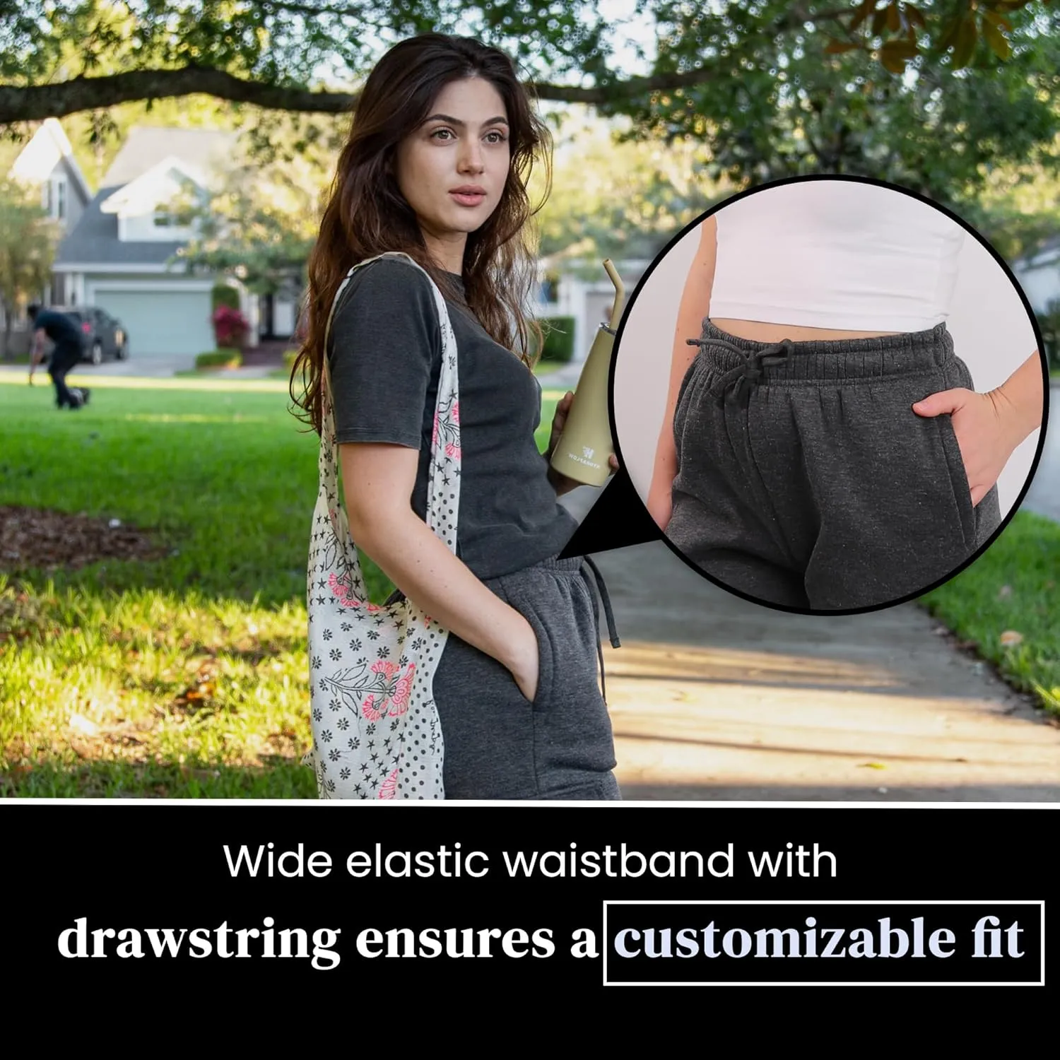 [2 Pack] Cargo Jogger Pants for Women Casual Lounge Sweatpants Ultimate Comfort and Super Soft Feel