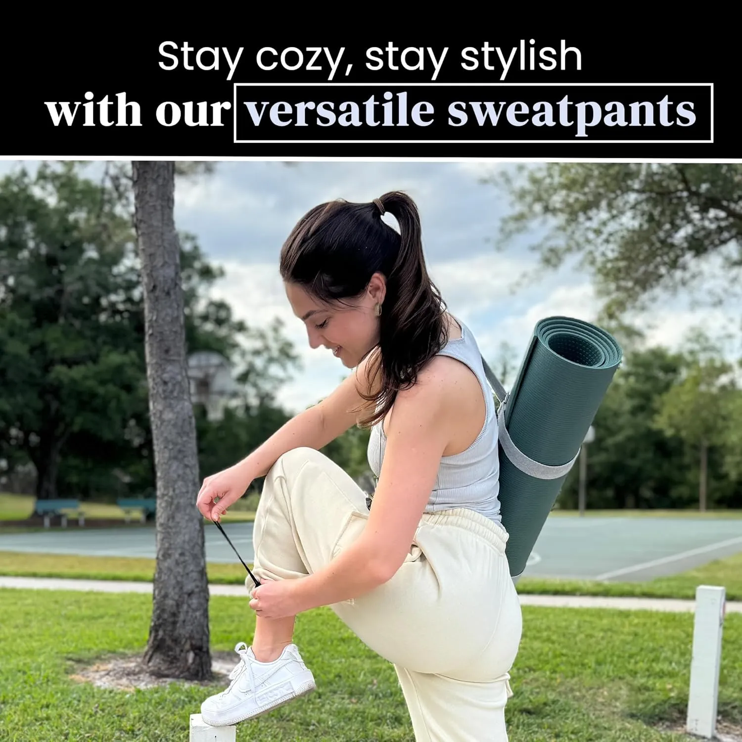 [2 Pack] Cargo Jogger Pants for Women Casual Lounge Sweatpants Ultimate Comfort and Super Soft Feel