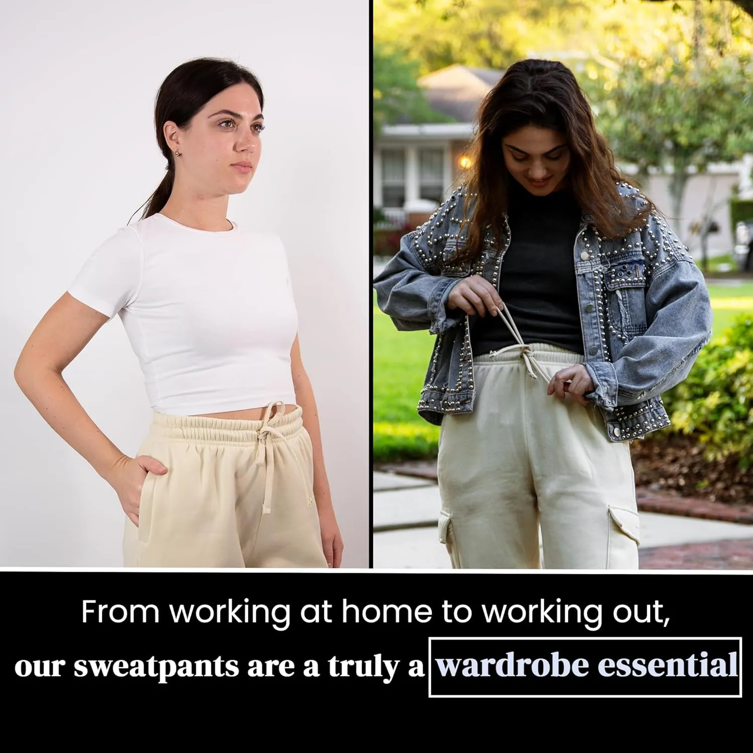[2 Pack] Cargo Jogger Pants for Women Casual Lounge Sweatpants Ultimate Comfort and Super Soft Feel