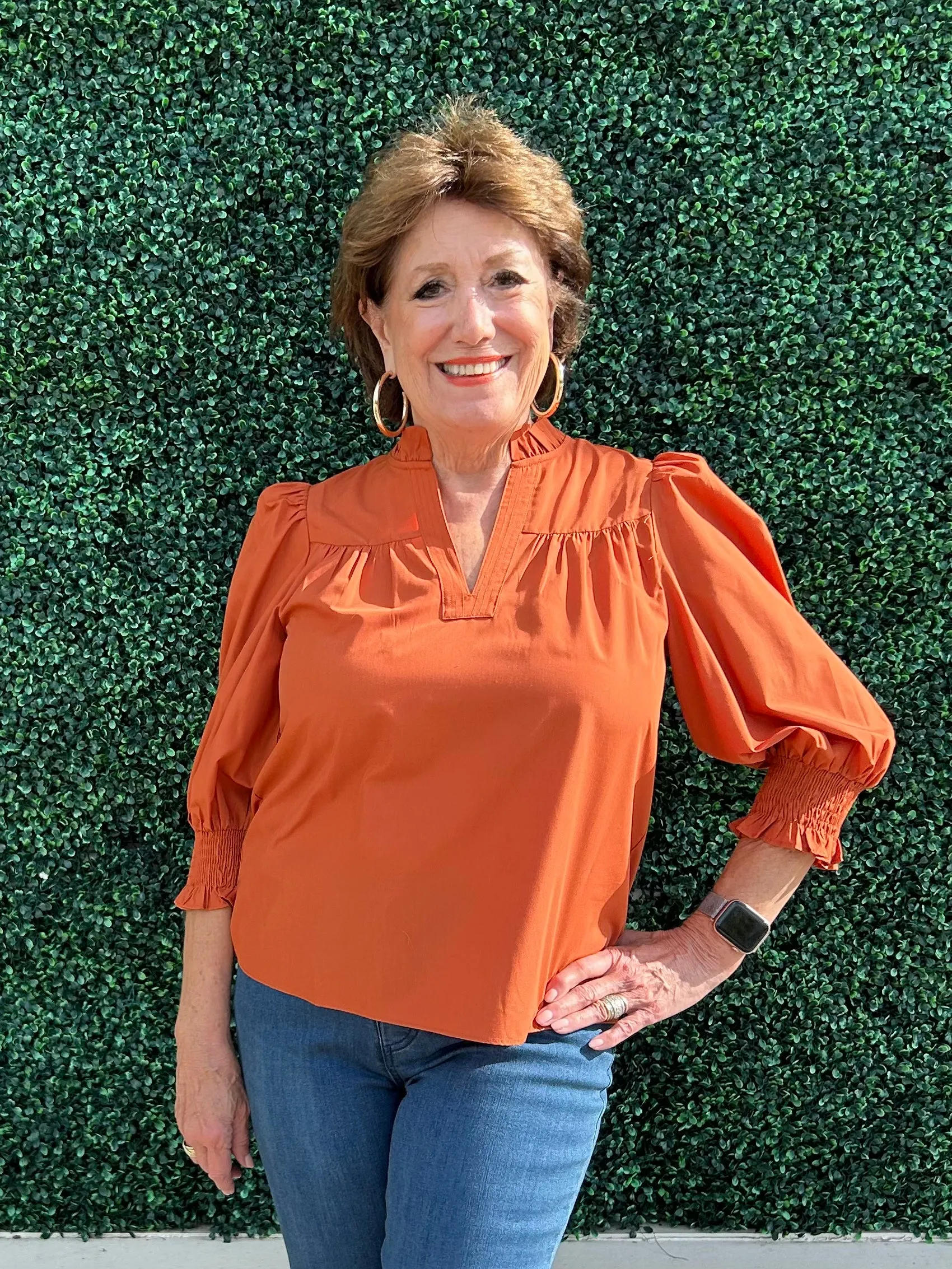 3/4 Sleeve Cotton Top