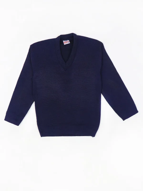 3Yrs - 8Yrs Navy Blue Full Sleeve Sweater For Kids KSW08