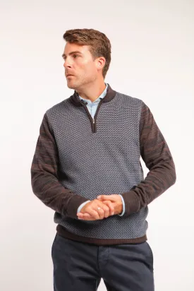 7 Downie St. - Verdun 1/4 Zip Brown