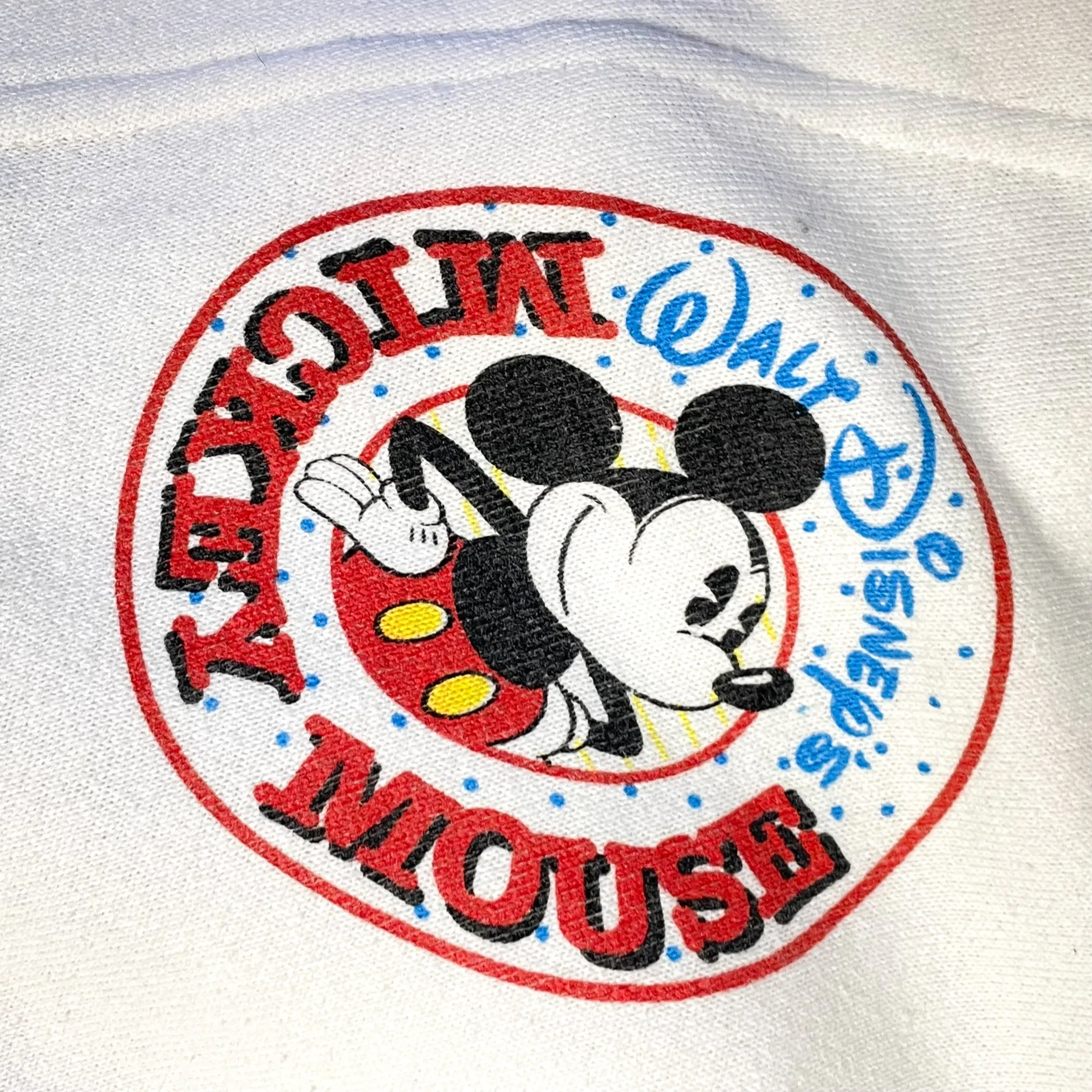 80s Walt Disney's Mickey Mouse Sweatshirt Jacket, Snaps/Pockets XL