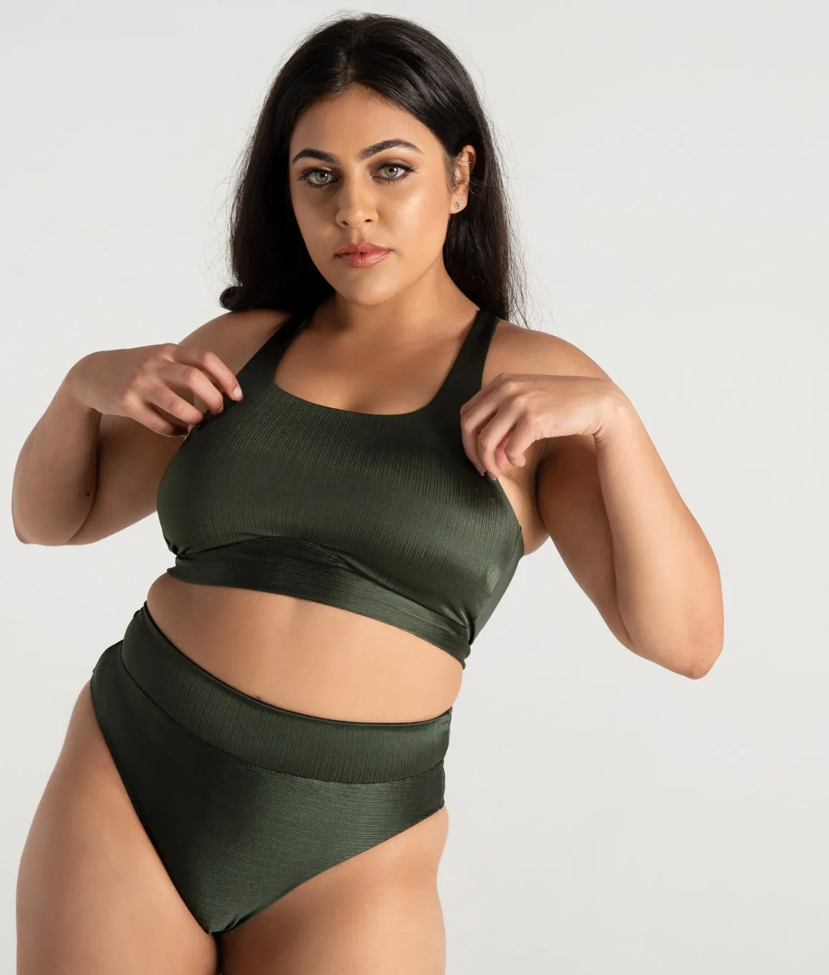 Adeline Shorts - Shiny Pine Green