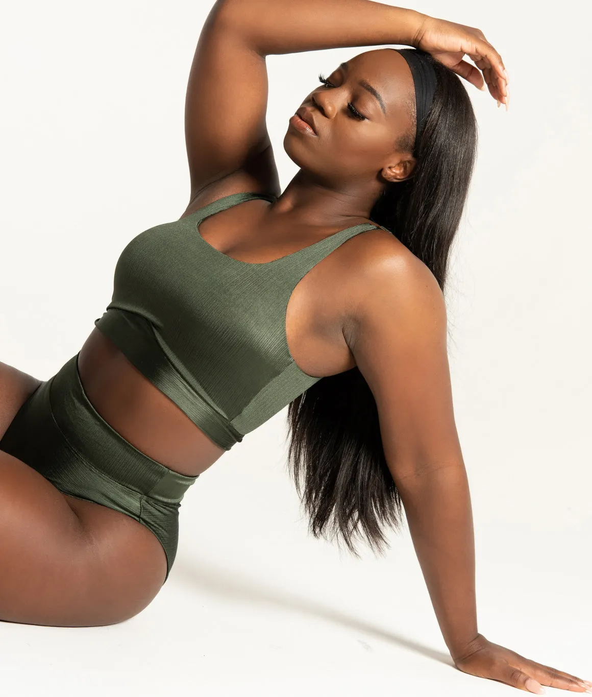Adeline Shorts - Shiny Pine Green