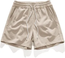AIMPACT Mens Athletic Gym Shorts 5/5.5 Inch Cotton Casual Shorts Elastic Waist Joggers Sports Sweat Shorts with Pockets