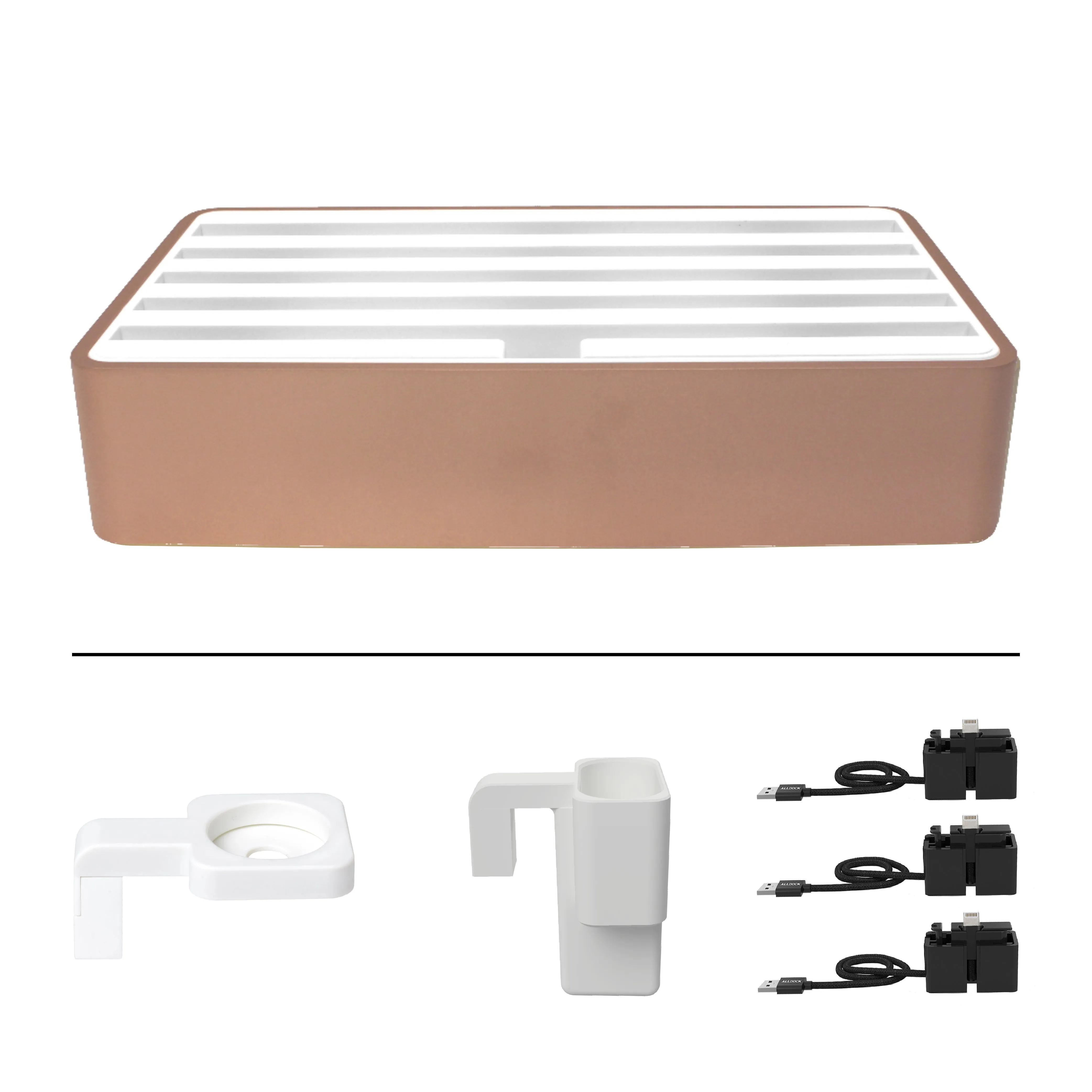 ALLDOCK Classic FAMILY Alu Rose Gold & White Package