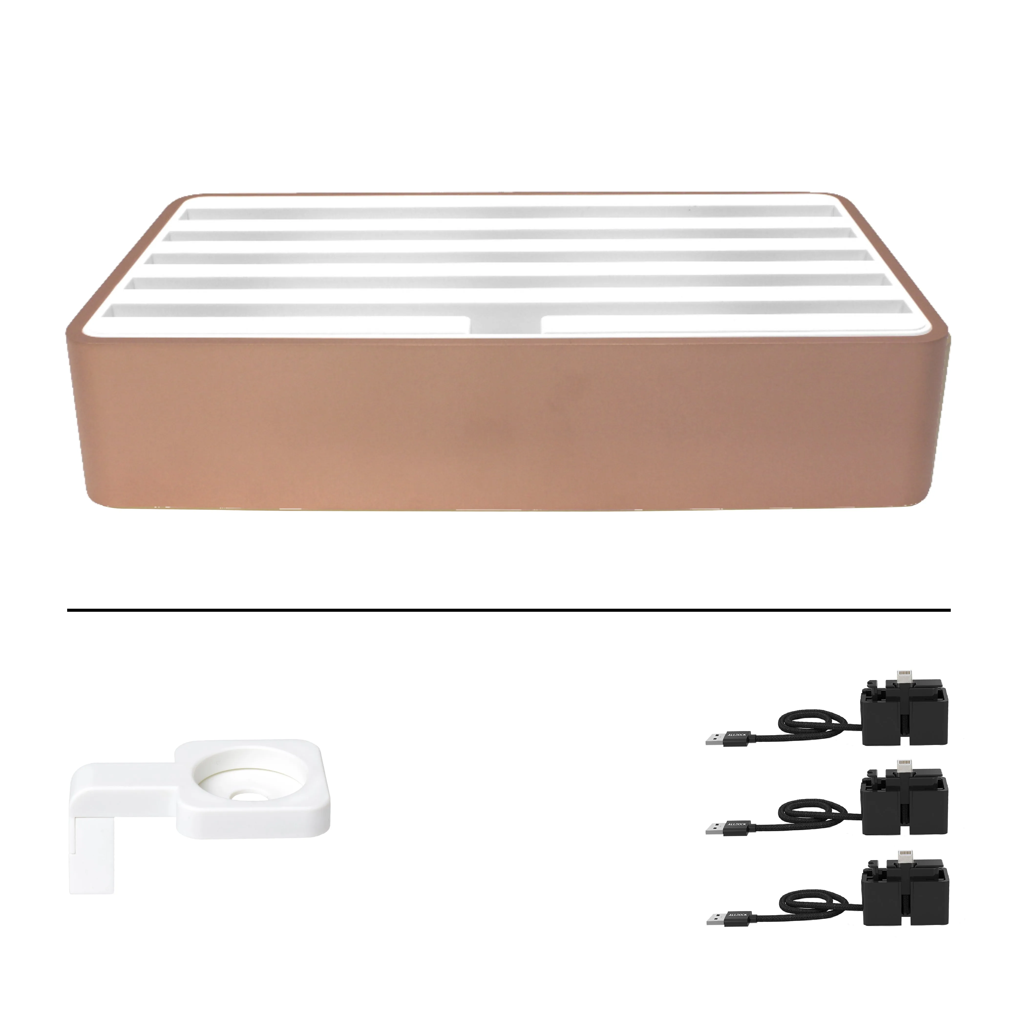 ALLDOCK Classic FAMILY Alu Rose Gold & White Package