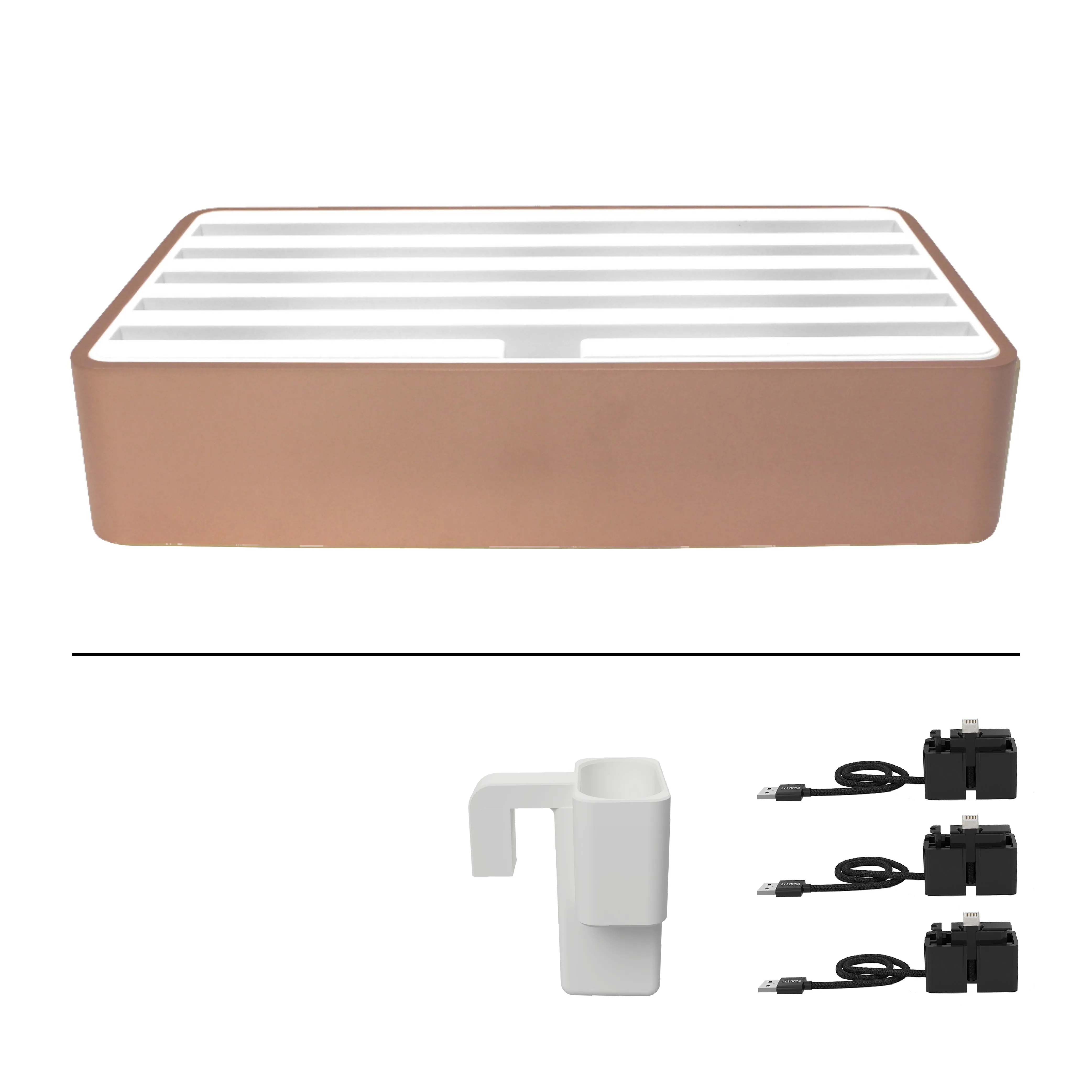 ALLDOCK Classic FAMILY Alu Rose Gold & White Package