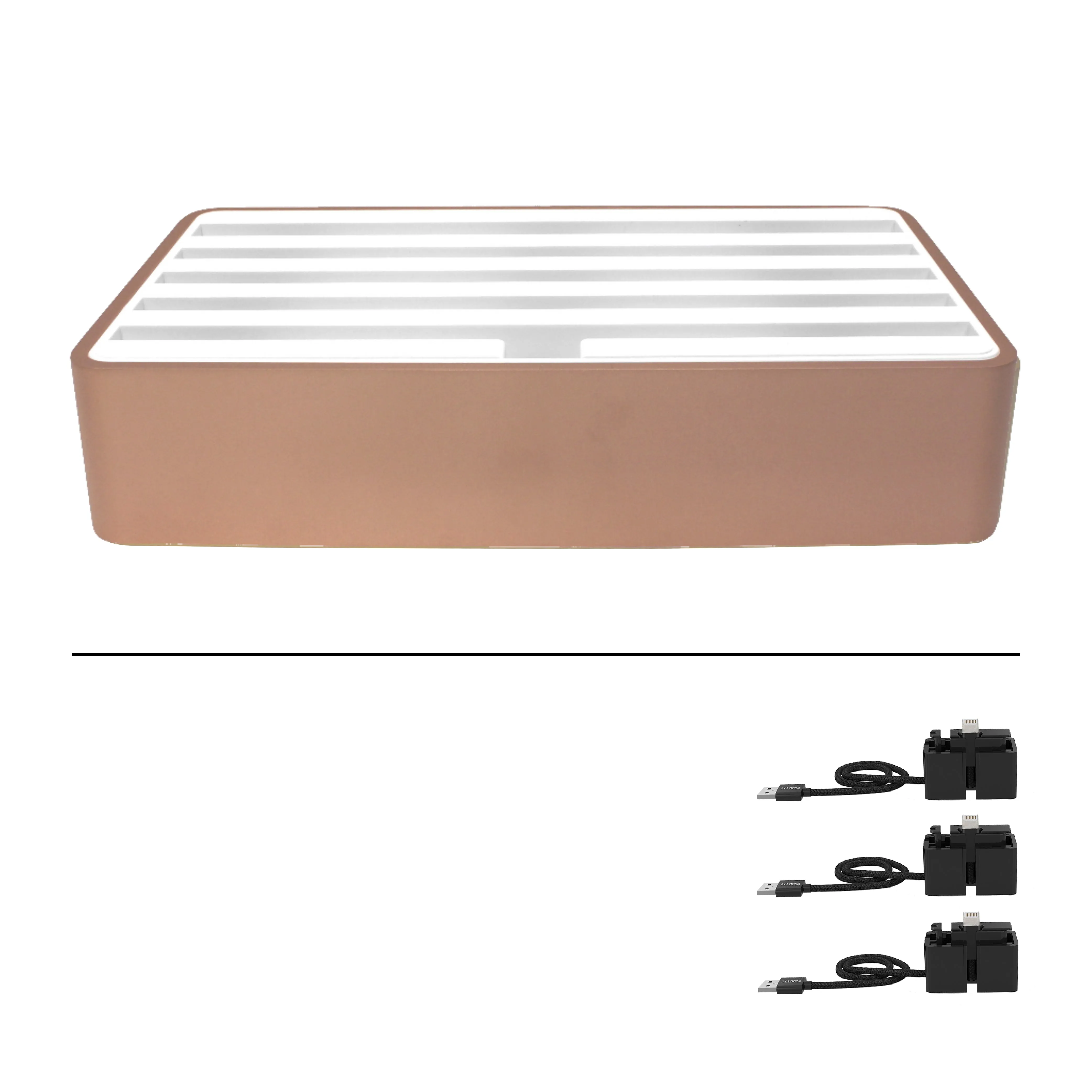 ALLDOCK Classic FAMILY Alu Rose Gold & White Package