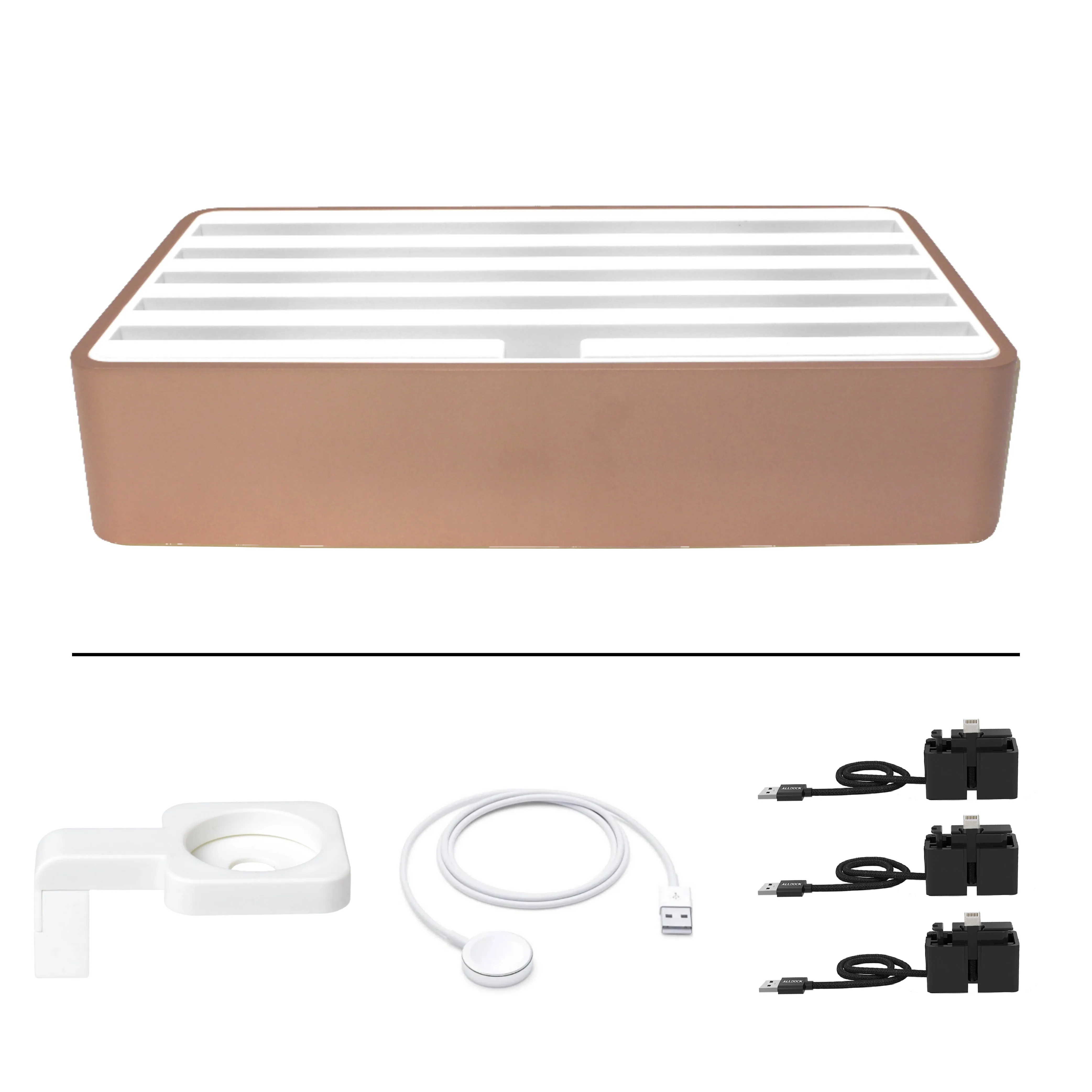 ALLDOCK Classic FAMILY Alu Rose Gold & White Package
