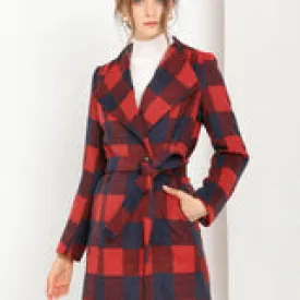 Allerga K Buffalo Plaid Overcoat