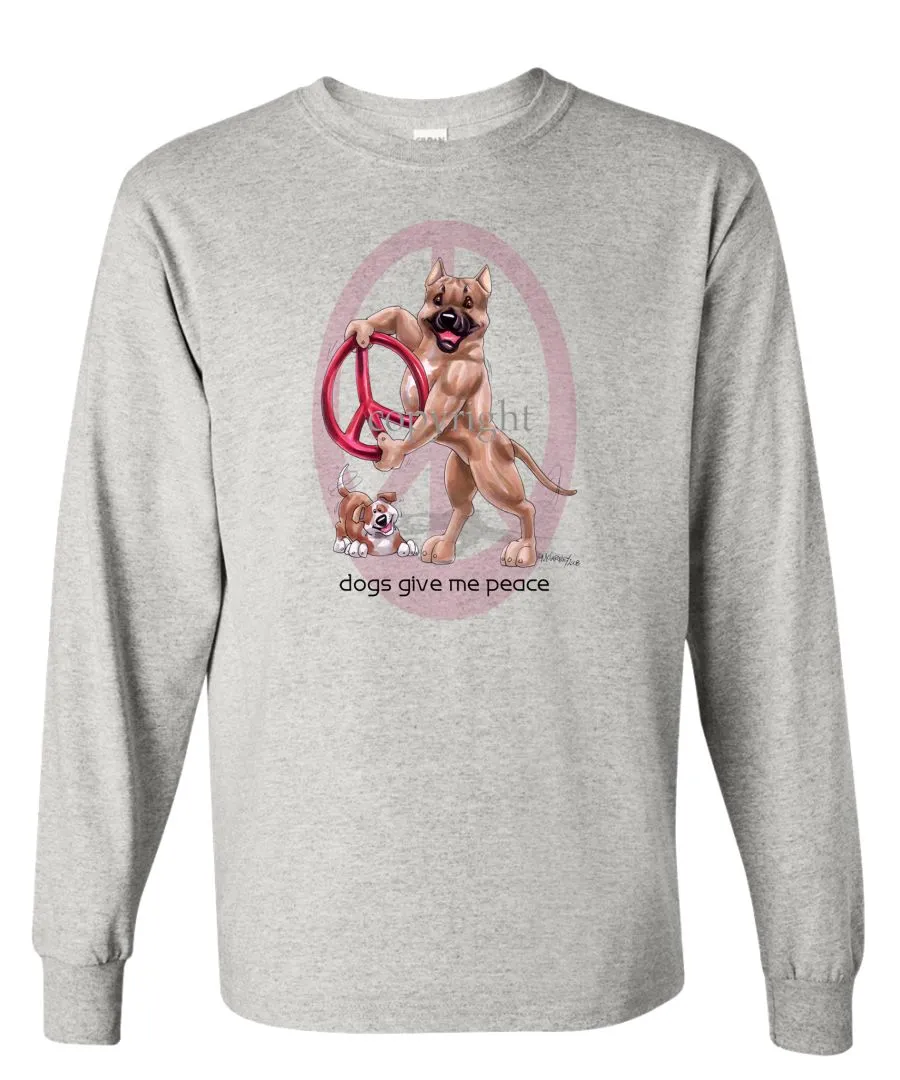 American Staffordshire Terrier - Peace Dogs - Long Sleeve T-Shirt