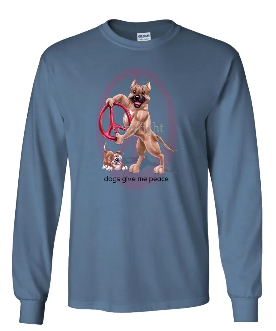 American Staffordshire Terrier - Peace Dogs - Long Sleeve T-Shirt