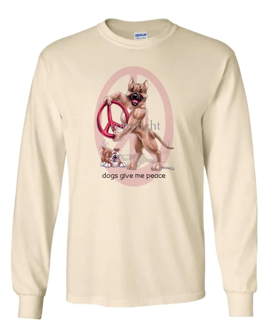 American Staffordshire Terrier - Peace Dogs - Long Sleeve T-Shirt