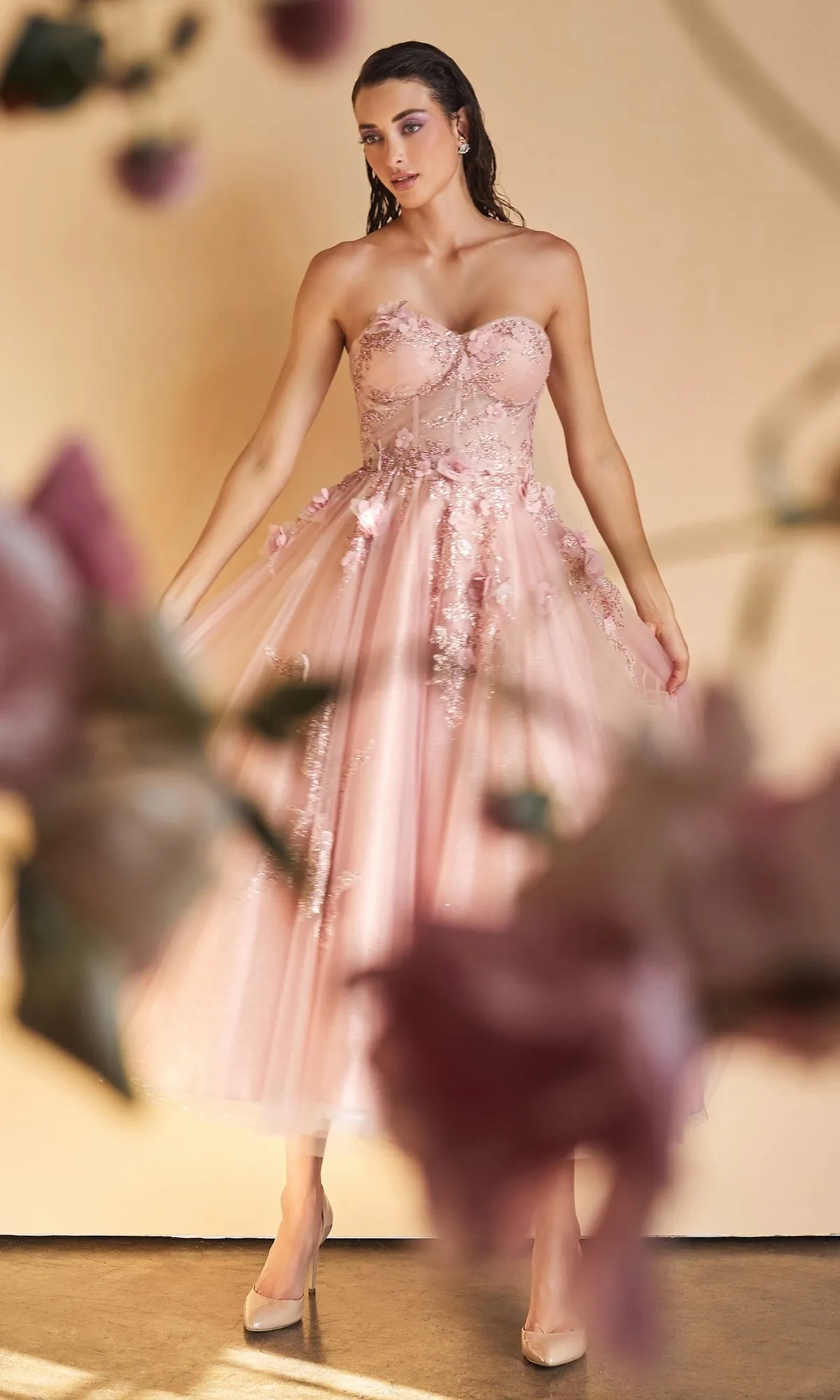 Andrea & Leo Tea Length Dress A1195