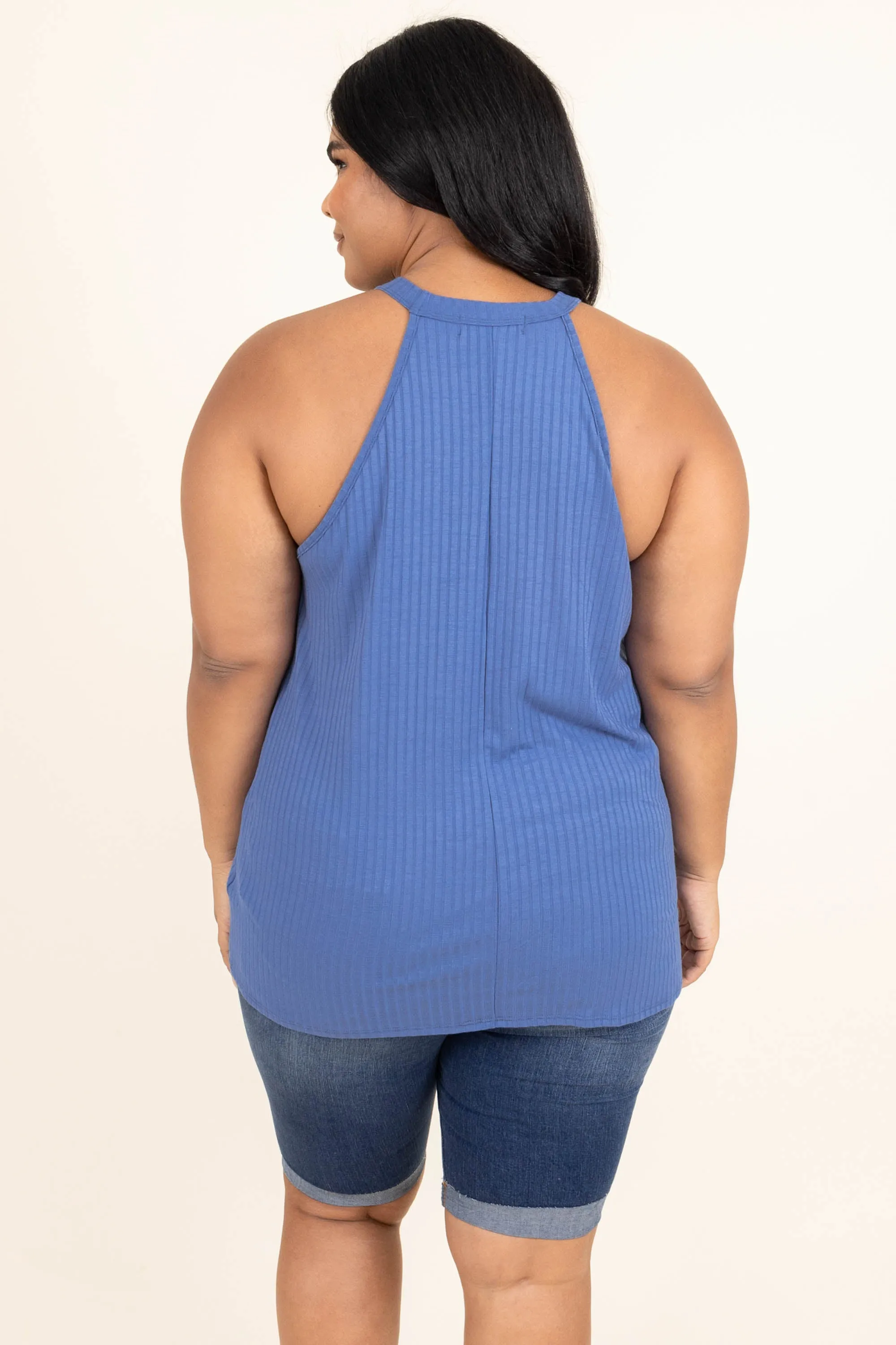 Angels From Above Top, Denim Blue
