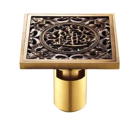 Antique Brass Unique Style Bathroom Shower Drain