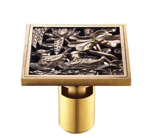 Antique Brass Unique Style Bathroom Shower Drain