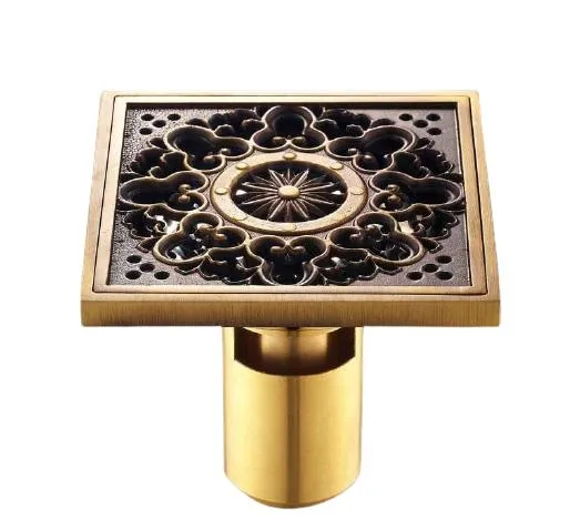 Antique Brass Unique Style Bathroom Shower Drain
