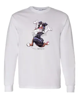 Australian Shepherd  Black Tri - Happy Dog - Long Sleeve T-Shirt