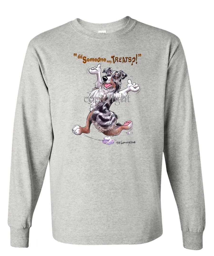 Australian Shepherd  Blue Merle - Treats - Long Sleeve T-Shirt
