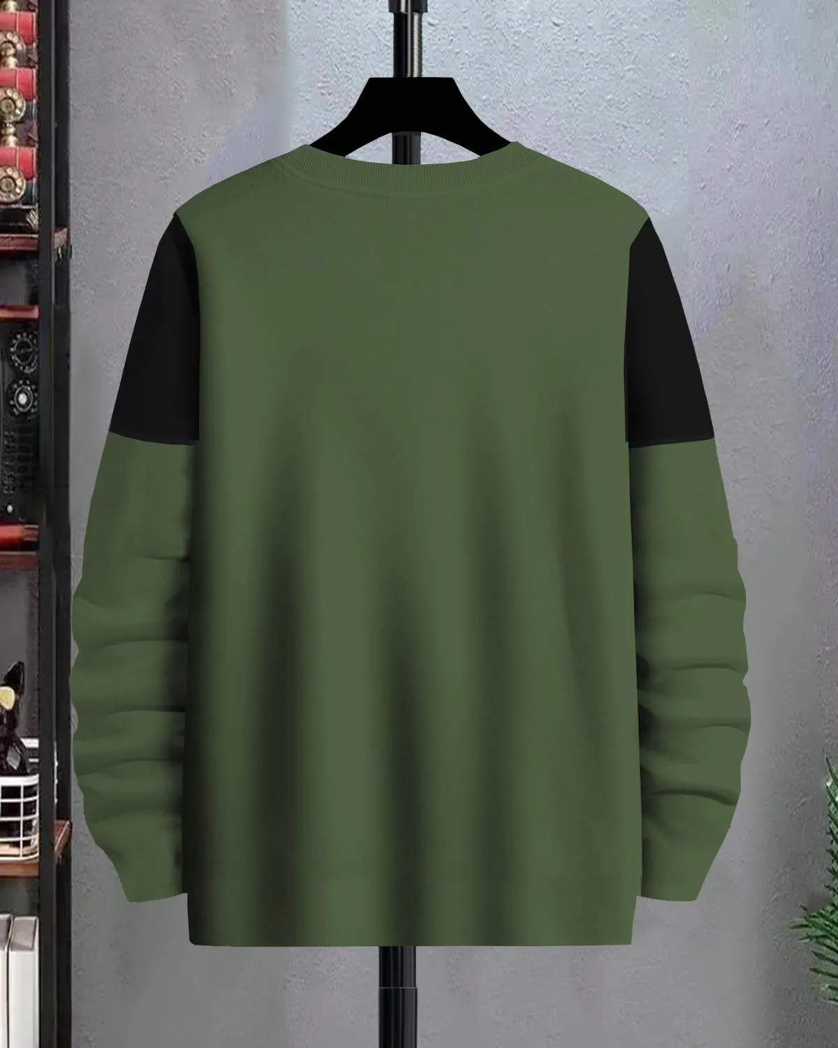 Avengers Logo Full Sleeve Olive Green Round Neck Tshirt