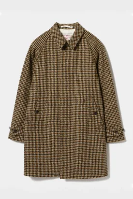 Vintage-Style Harris Tweed Gun Club Bal Collar Coat - Mens Wool Outerwear