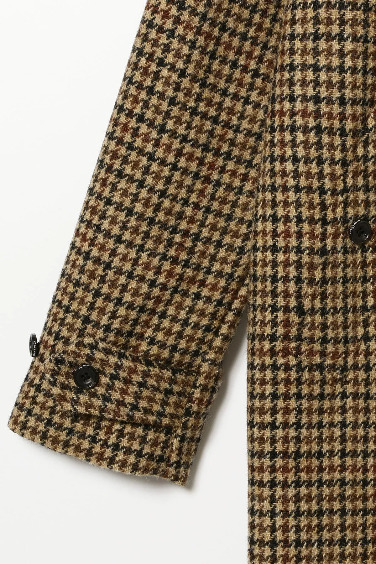 Vintage-Style Harris Tweed Gun Club Bal Collar Coat - Mens Wool Outerwear