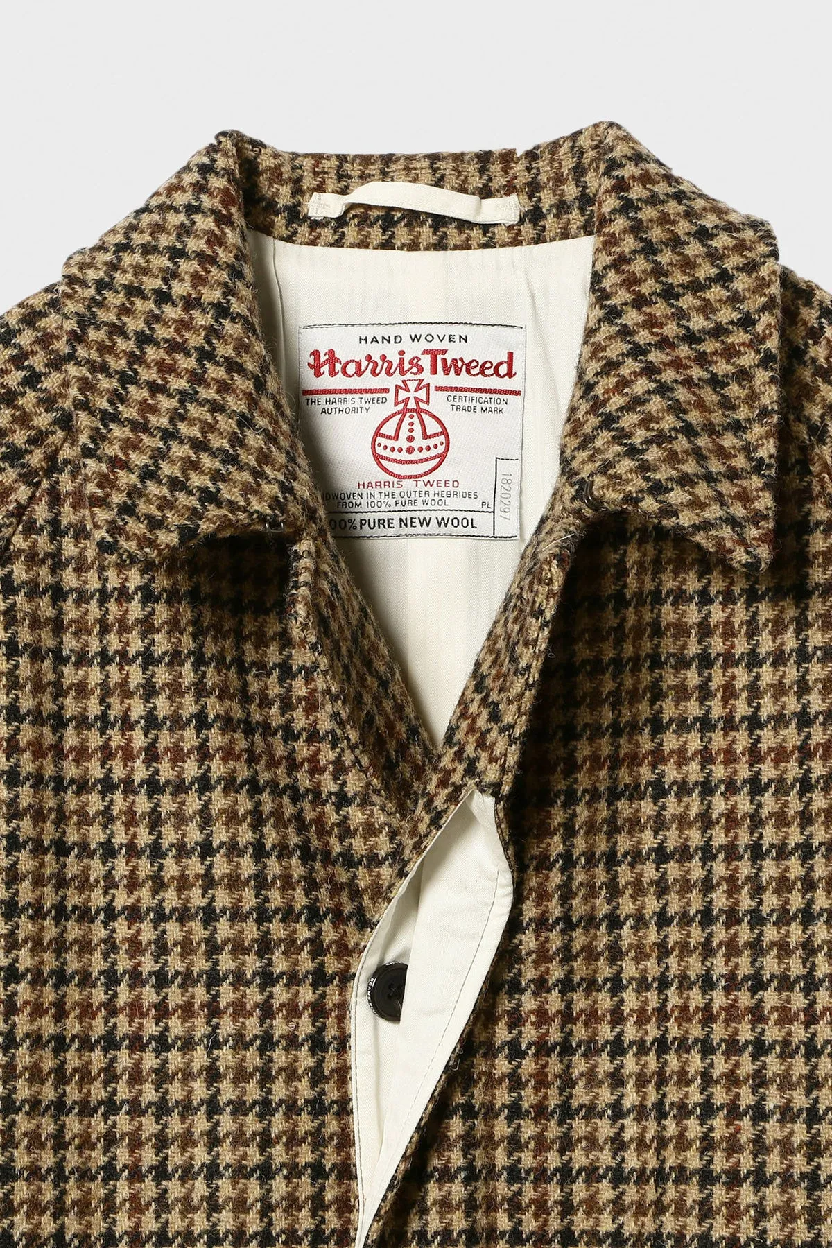 Vintage-Style Harris Tweed Gun Club Bal Collar Coat - Mens Wool Outerwear