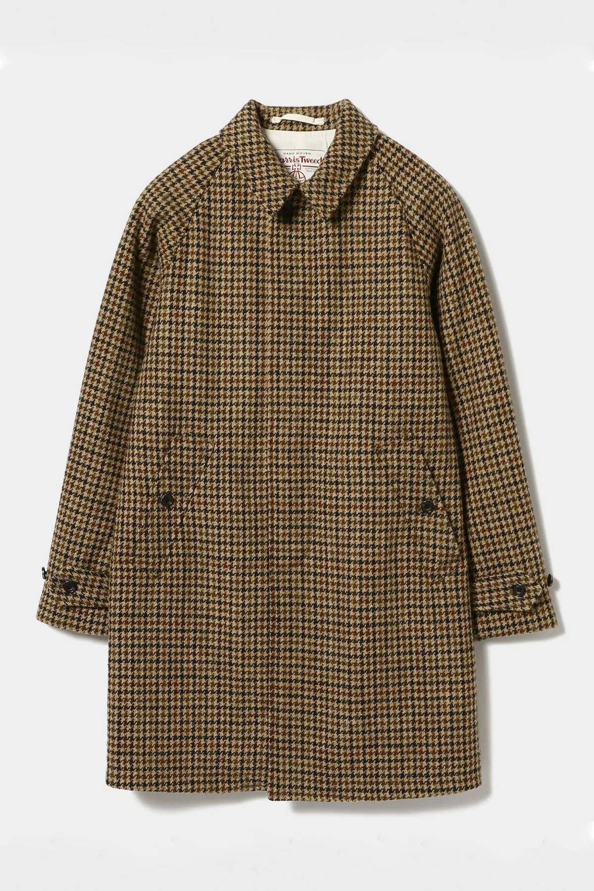 Vintage-Style Harris Tweed Gun Club Bal Collar Coat - Mens Wool Outerwear