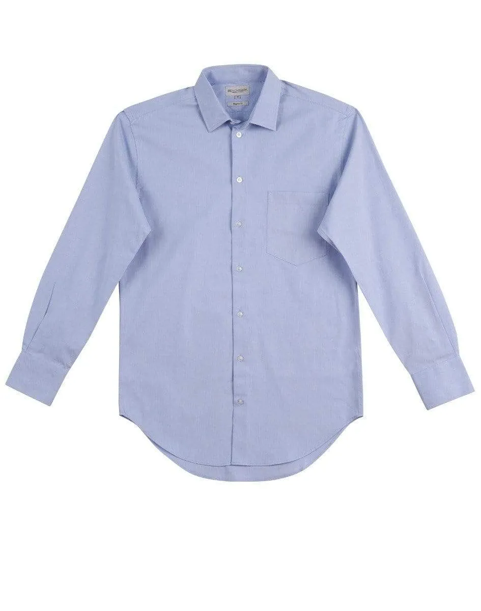 BENCHMARK Men's CVC Oxford Long Sleeve Shirt M7040L