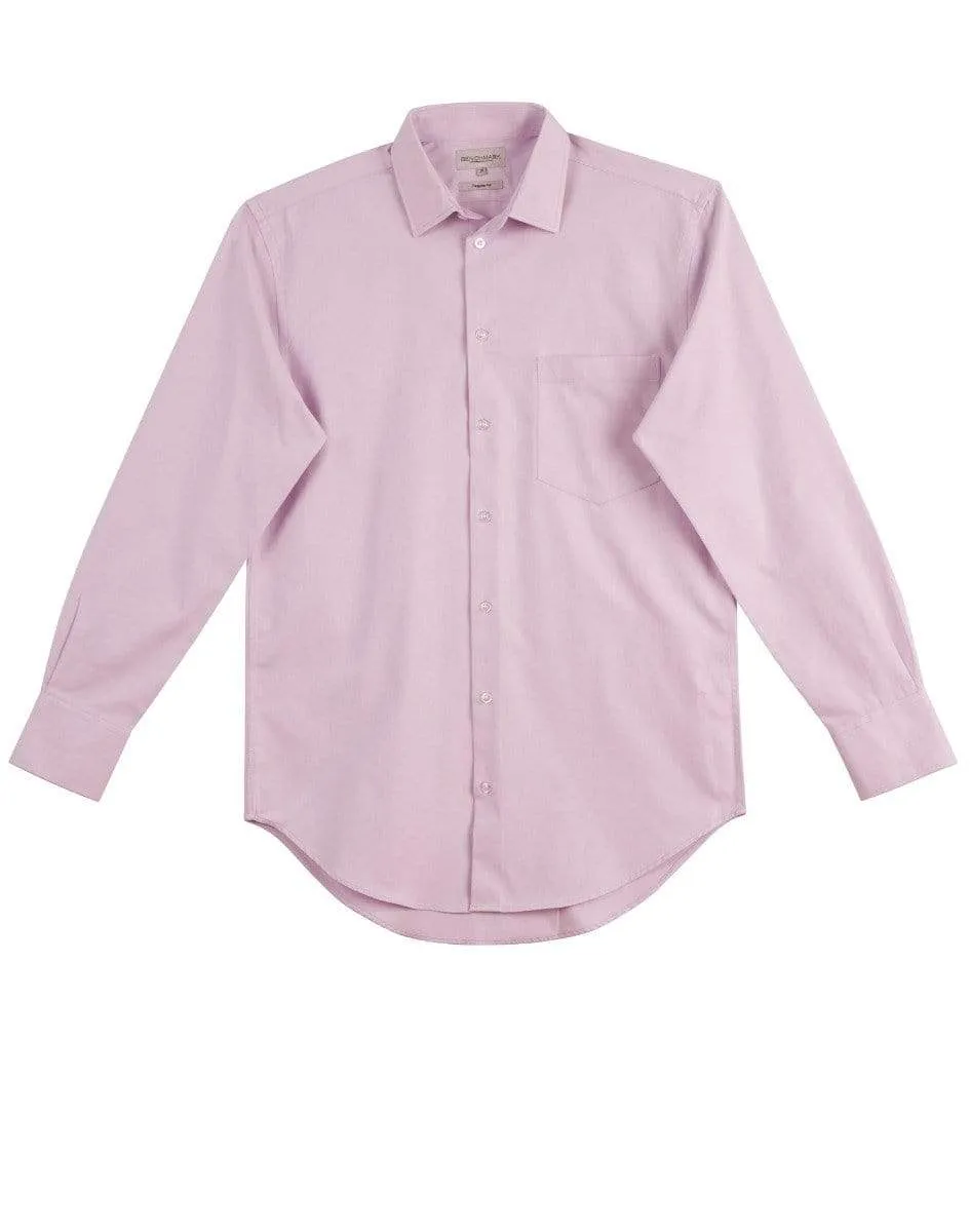 BENCHMARK Men's CVC Oxford Long Sleeve Shirt M7040L