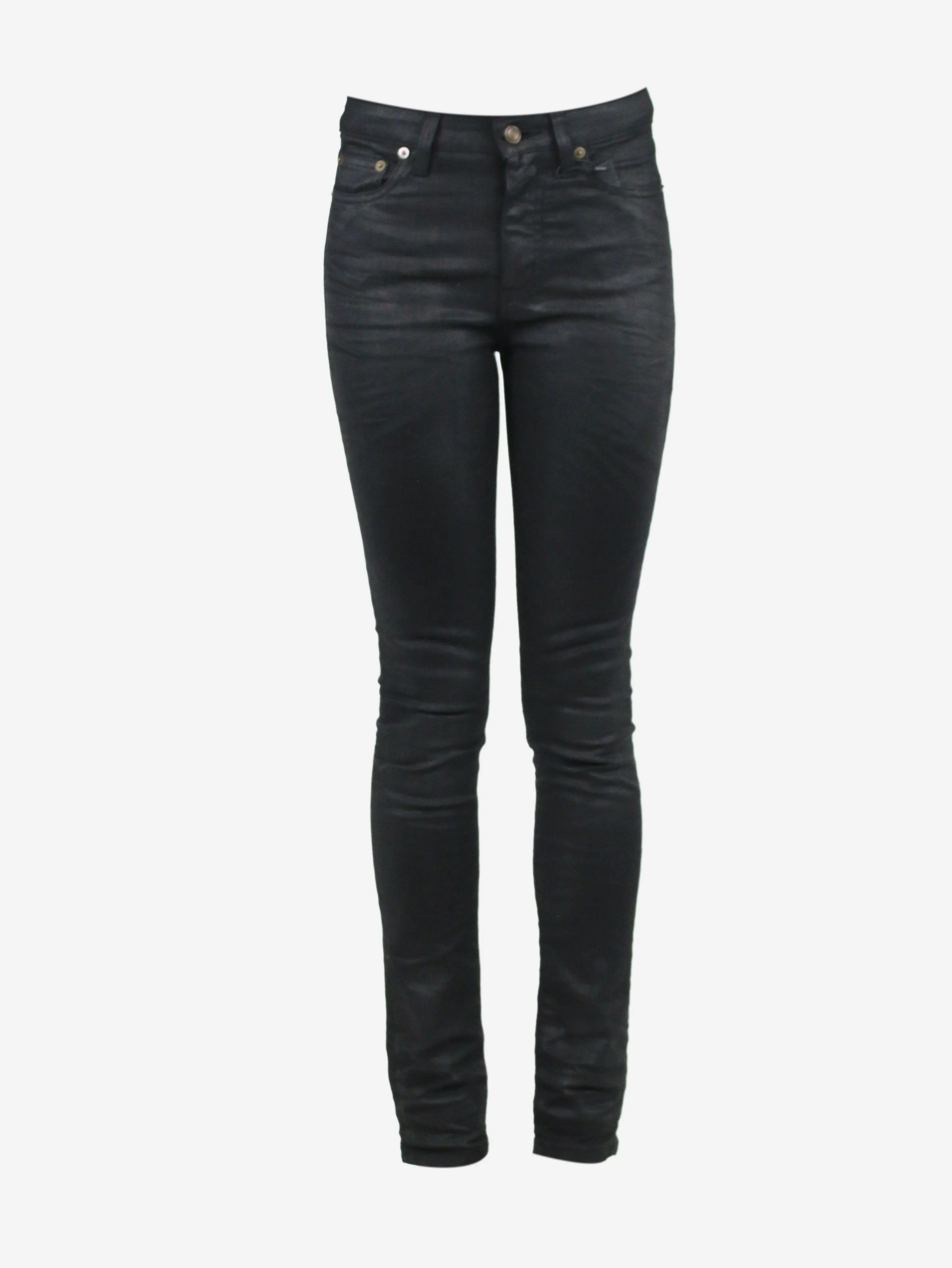 Black skinny jeans - size UK 6