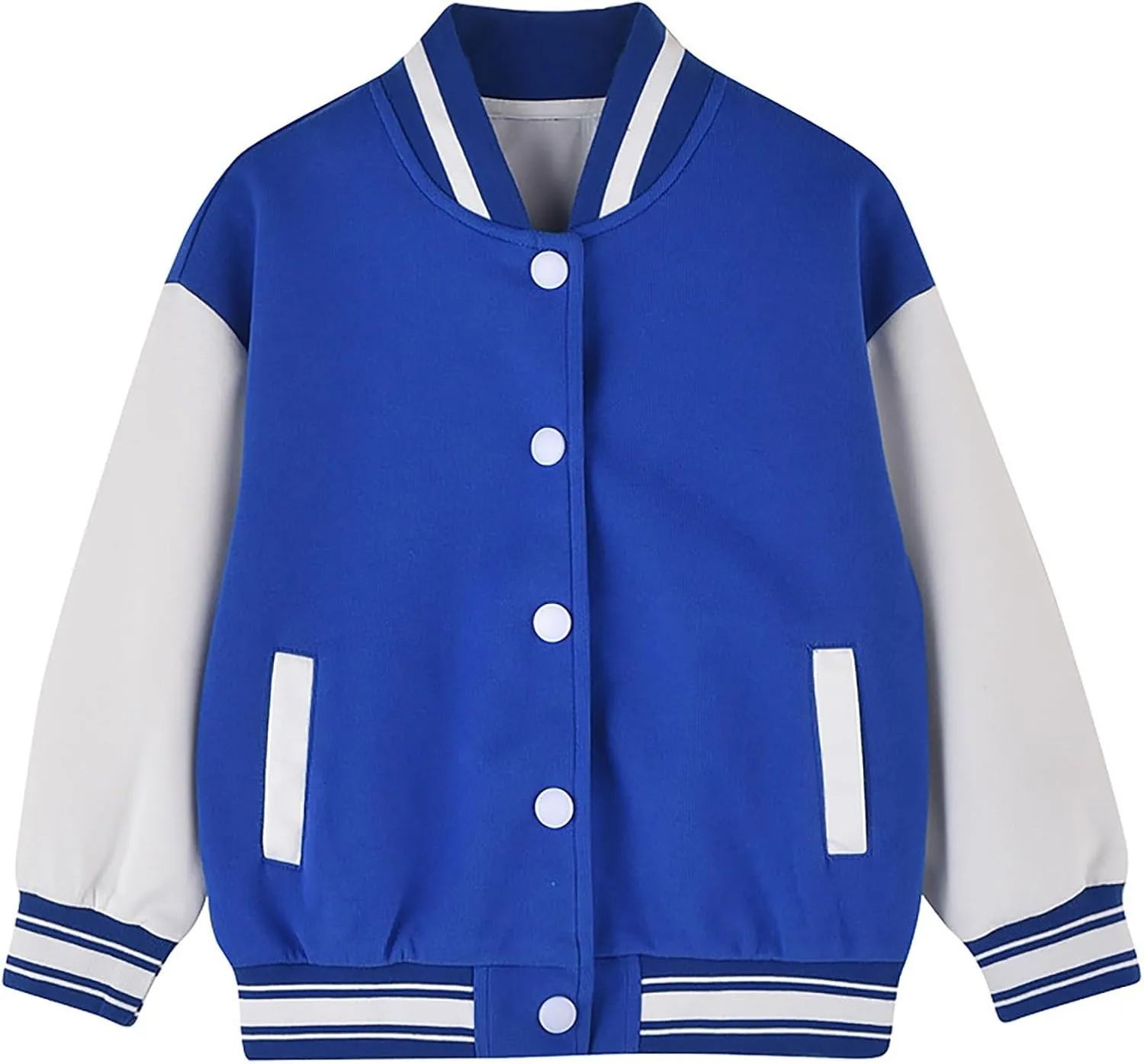 Boys Baseball Jacket Varsity Style Casual Fit Sport Kids Cardigan Sweatshirt Fall Winter Bomber Vintage Outerwear