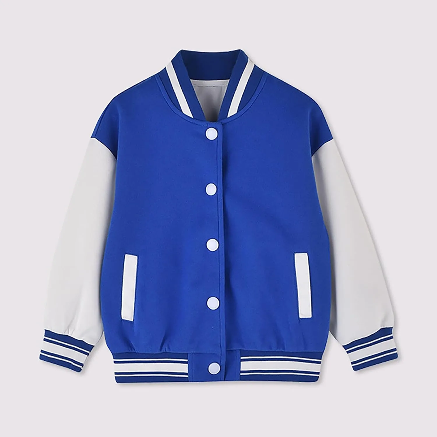 Boys Baseball Jacket Varsity Style Casual Fit Sport Kids Cardigan Sweatshirt Fall Winter Bomber Vintage Outerwear