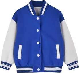 Boys Baseball Jacket Varsity Style Casual Fit Sport Kids Cardigan Sweatshirt Fall Winter Bomber Vintage Outerwear