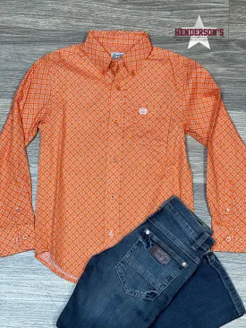 Boy's Cinch Orange Geo Print