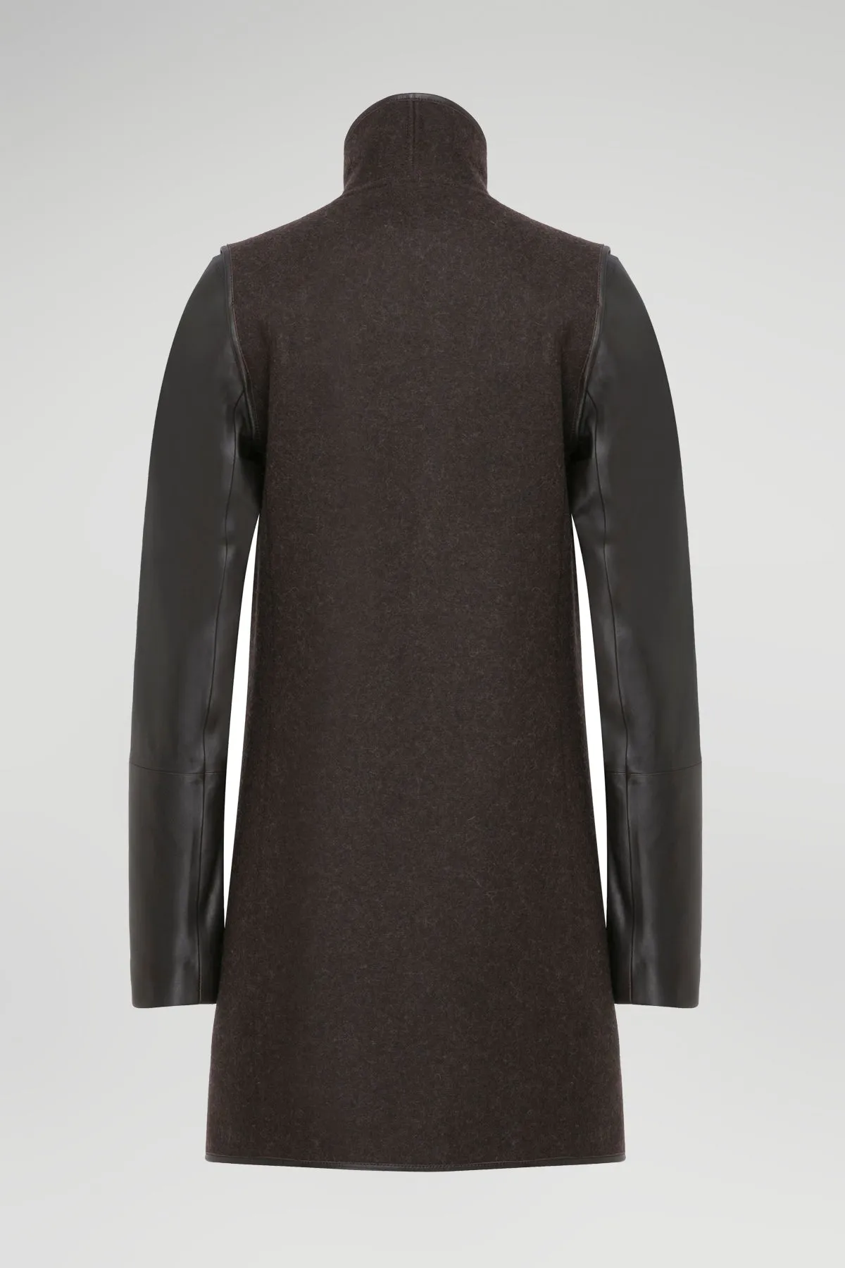 Brown Beige Wool Coat