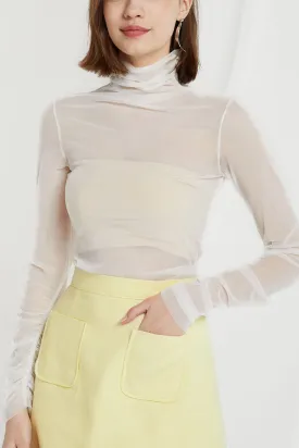 Brynlee Mesh Turtleneck Top-4 Colors