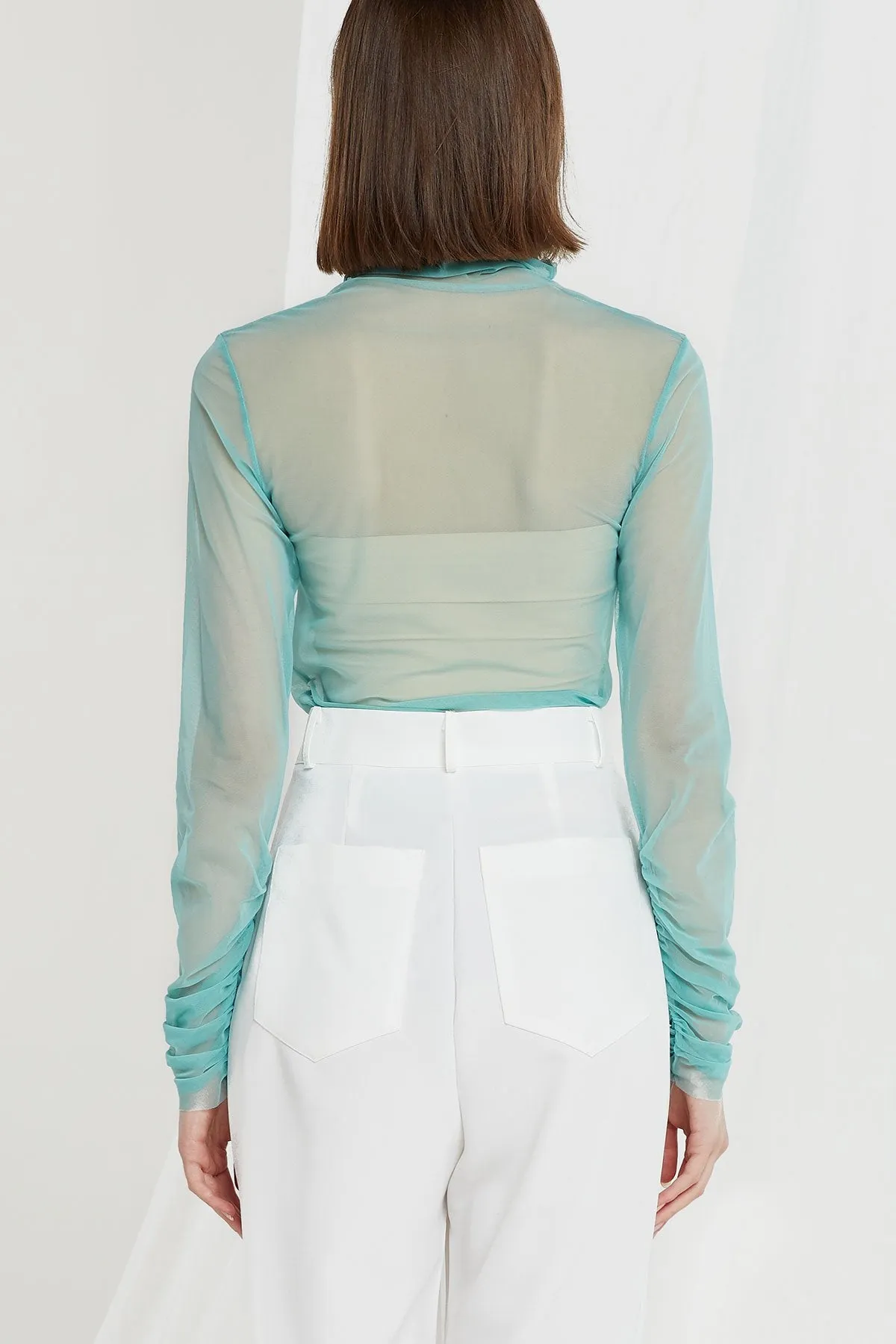 Brynlee Mesh Turtleneck Top-4 Colors