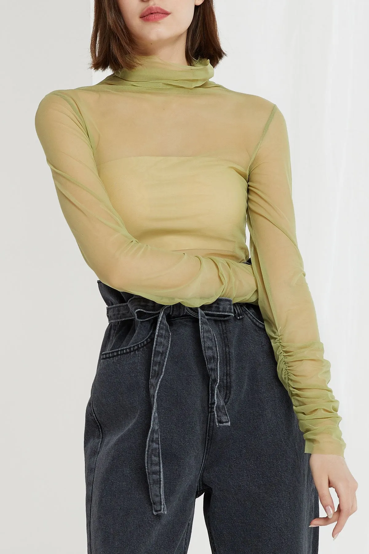 Brynlee Mesh Turtleneck Top-4 Colors