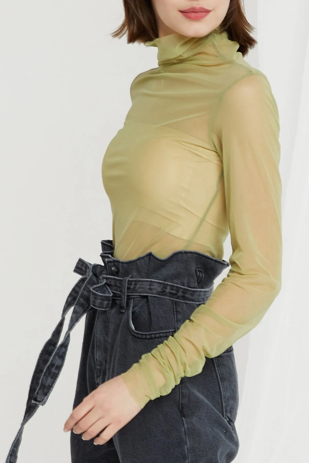 Brynlee Mesh Turtleneck Top-4 Colors