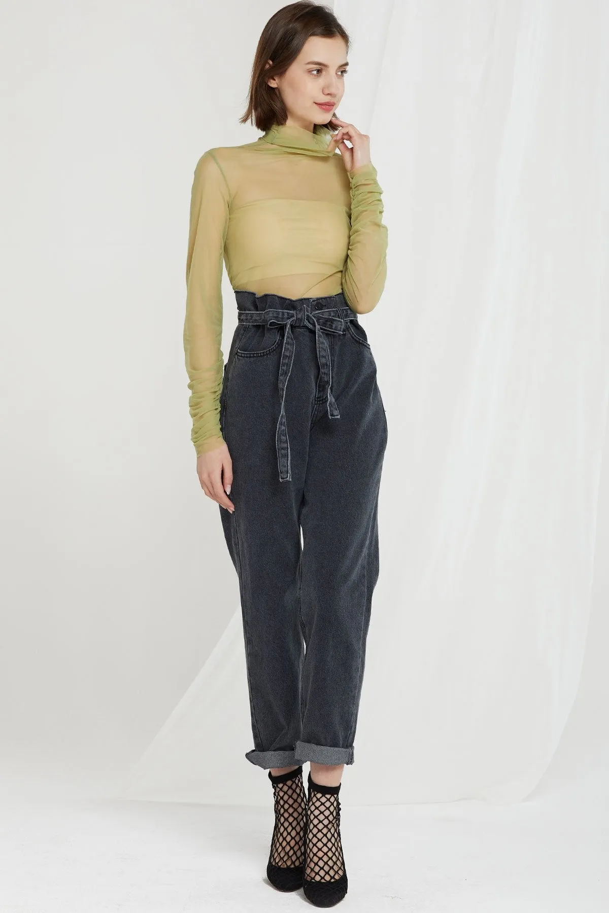 Brynlee Mesh Turtleneck Top-4 Colors